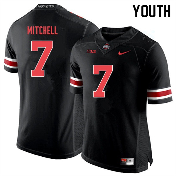 Youth #7 Teradja Mitchell Ohio State Buckeyes College Football Jerseys Sale-Black Out